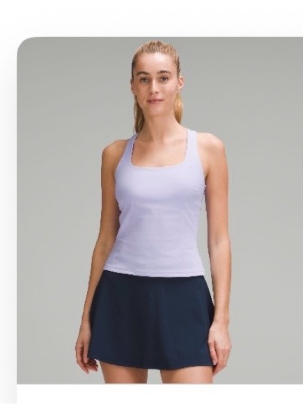 Lightweight Tennis Tank Top
Colour Lilac Smoke